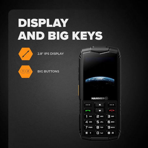 Εικόνα της HAMMER HORIZON LTE Μαύρο Κινητό Τηλέφωνο