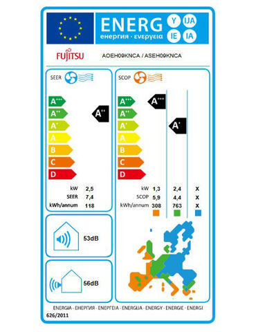 Εικόνα της FUJITSU ASEH09KNCA/AOEH09KNCA Inverter Κλιματιστικό