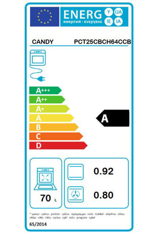 Εικόνα της CANDY PCT25CB+CH64CCB Σετ Φούρνος Εστία