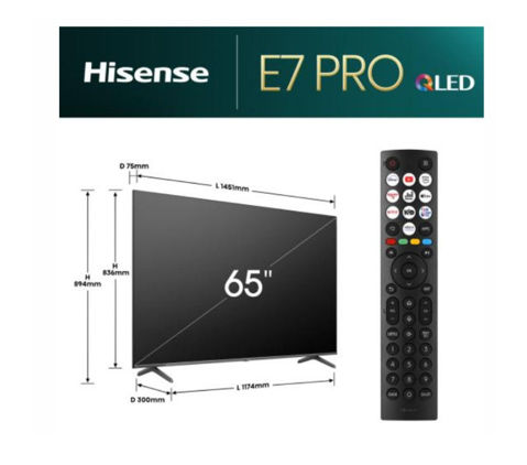 Εικόνα της HISENSE 65E7NQ PRO 65" Τηλεόραση