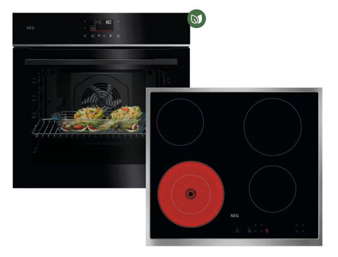Εικόνα της AEG TU5AB43APB+ORS64A00XB Σετ Φούρνος Εστία