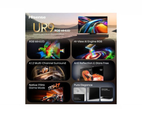 Εικόνα της HISENSE 75UR9S RGB MiniLED 4K 75" Τηλεόραση