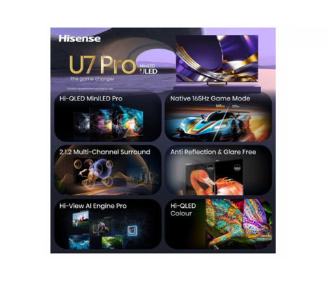 Εικόνα της HISENSE 55U7S PRO ULED MiniLED 4K 55" Τηλεόραση