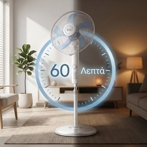 Εικόνα της ΙΖΖΥ IZ-9020+ 16" Λευκό Ανεμιστήρας Δαπέδου