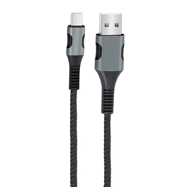 Εικόνα από EGOBOO ChargeFlow Fabric Cable USB-A to USB-C Μαύρο Καλώδιο USB