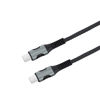Εικόνα από EGOBOO ChargeFlow Fabric Cable USB-C to USB-C Μαύρο Καλώδιο USB