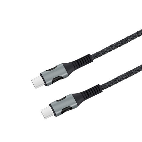 Εικόνα της EGOBOO ChargeFlow Fabric Cable USB-C to USB-C Μαύρο Καλώδιο USB