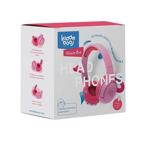 Εικόνα της KIDDOBOO Bluetooth Headphones Flamingo Pink Ακουστικά Κεφαλής