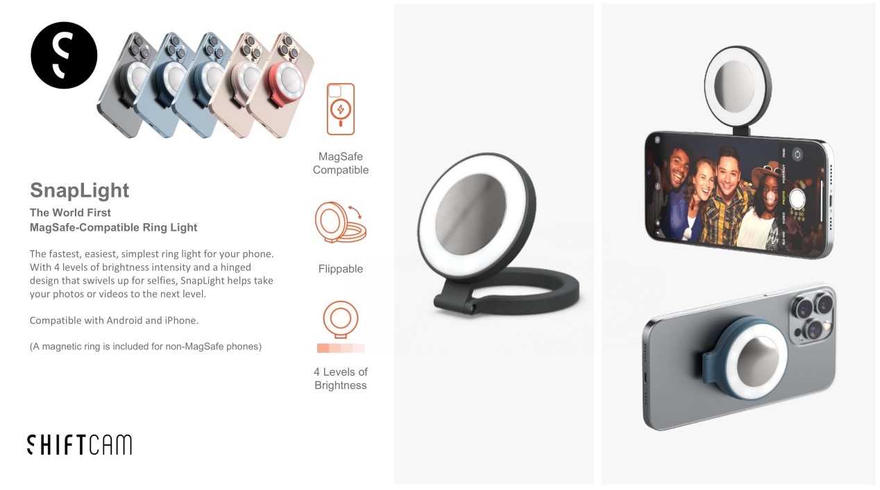 euronics. SHIFTCAM SnapLight Midnight Smartphone Led