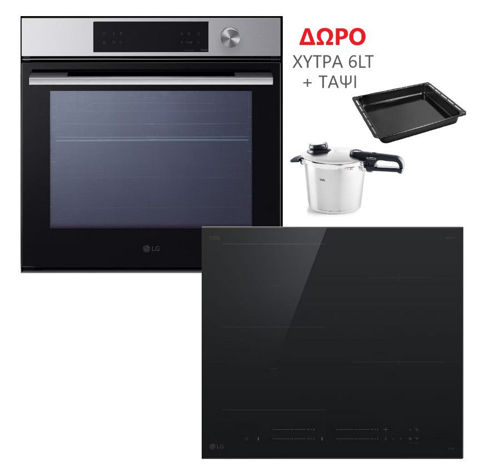 Εικόνα της LG WSED7612S+CBIZ2435B InstaView Σετ Φούρνος Εστία