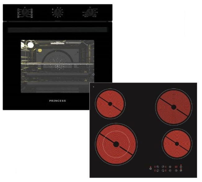 Εικόνα από PRINCESS FN26000POP + PS 55500 Σετ Φούρνος Εστία Black Friday
